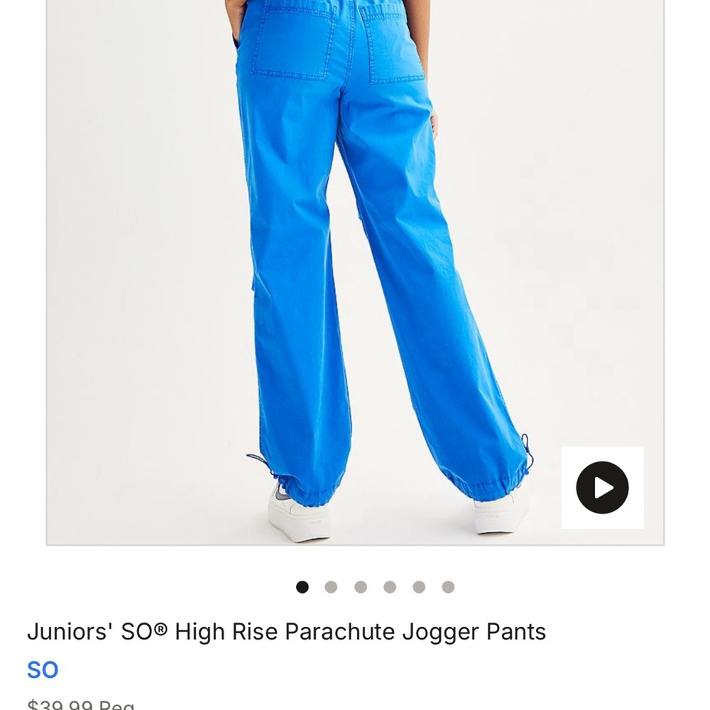 SO Blue Jogger Sweatpants with Elastic Cuffs